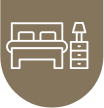 Schlafzimmer mit Nachttisch